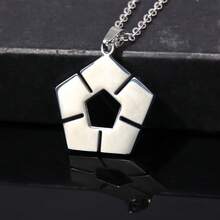 1pc BLUE LOCK Necklace Men's Anime Football Logo Jewelry Keychain Creative Couple Chain Stainless Steel Color Role Play Gift - Multicolor - View 6