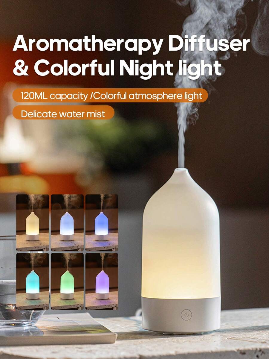 kinscoter 1 buah Diffuser Aroma Mini USB 150ml, Pelembap Udara Ultrasonik Portabel Ringkas, Ringan & Berwarna-warni, Cocok untuk Penggunaan di Kantor dan Rumah