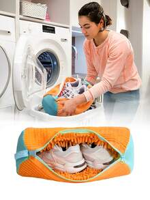 Plush Shoe Washing Bag For Laundry – Machine & Dryer Friendly Shoe Cleaner Bag – Perfect For Sneakers, Tennis Shoes & Trainers – Reusable, Durable & Protective – Top