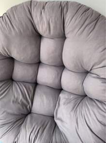 户外休闲椅垫 | 聚酯纤维簇绒设计 | 毛绒圆形舒适座椅，适合露台和花园 | 耐用且时尚 | 适合全天候使用，户外椅垫