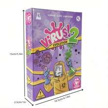 病毒！卡牌游戏 - 多语言，趣味家庭派对游戏，游戏之夜桌游，情人节/万圣节/圣诞节/新年礼物，生日礼物，14岁以上