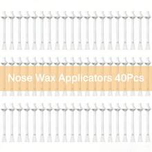 40 pezzi Bastoncini per ceretta nasale, applicatori per rimozione dei peli nasali, pulizia delle narici, rimozione dei peli delle orecchie, del viso e delle sopracciglia