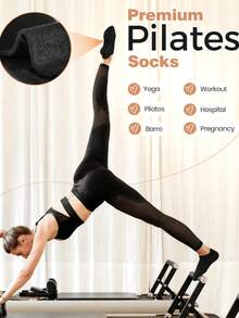 Calzini da yoga colorati per donne con grip e polsini alla caviglia, calzini da yoga/danza corti traspiranti adatti per sport, balletto, yoga - Multicolore - Visualizzare 3