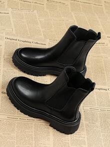 Fall/Winter Women's 2025 New Spring & Autumn Boots, Fashion Thick Bottom Chelsea Short Boots,Boots For Women