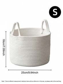 Multi-Size Round Cotton Rope Storage Basket - Winter Space-Saving Organizer | Foldable Bathroom & Home Bins For Bedroom
