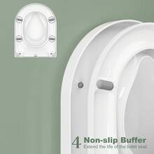 D-Shaped Toilet Seat With Integrated Toddler Seat, Soft Close Automatic Lowering Lid, Potty Training For The Bathroom At Home, White - White - View 3