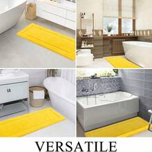 HEBE Super Soft Bathroom Rugs  Long Bath Mats Runner Non Slip Washable Absorbent Bath Rugs Carpets For Bathroom Floor Tub Shower Vanity Sink Home Decor Accessories - Yellow - View 11