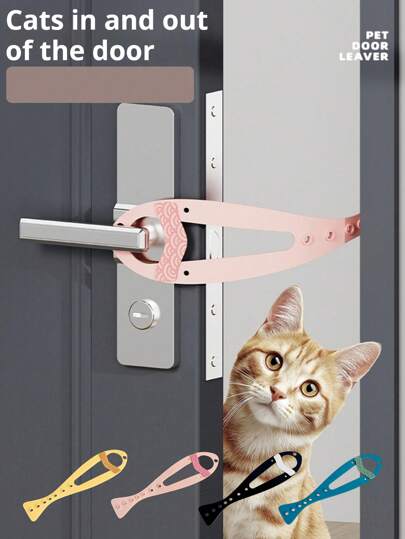 Bloqueador de porta para animais de estimação, batente magnético para entrada e saída de gatos, suporte de porta ajustável sem perfuração, adequado para cães e gatos entrarem e saírem de cômodos