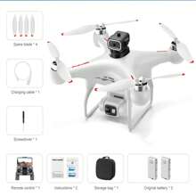 CASRRA The S116 Remote-Controlled Drone With A Camera Is Equipped With An Upgraded Remote Control Screen. Equipped With A High-Definition Electronic Adjustable Camera And A Brushless Motor, It Offers Longer Battery Life. Shoot Videos And Photos To Record The Good Life. Screen Control For Real-Time Image Transmission