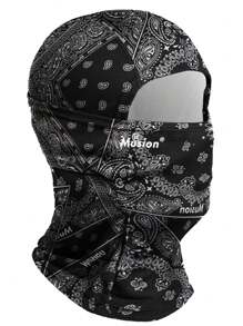 1 件骑行原创拉法帽时尚印花骑行面罩户外运动头巾登山跑步徒步头带围巾