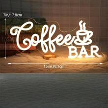 1 Stück Neon-Schild für Kaffeebar, LED-Schild Kaffeetasse, hängendes kommerzielles Wandkunst-Schild für Kaffeebar, USB-betriebenes helles Kaffee-Schild für Kaffeebar, Café, Kaffee-Ecke, Restaurant