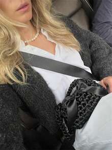Women's Fuzzy Knit Sweater Long Lantern Sleeve Open Front Solid Color Cardigan Fall Coat - Black - View 3