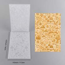 1 pieza Carpeta de repujado 3D con tema de invierno Rejilla Línea irregular Árbol Hojas Flor para agregar textura y dimensión a proyectos de manualidades, scrapbooking y tarjetas - Blanco - Ver 29