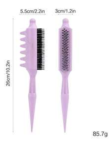 Curl Defining Brush For Curly & Wavy Hair – Styling Detangling Comb With Pointed Tail, Anti-Frizz, Smooth & Volumizing Hair Tool, Perfect For Salon Or Home Use, Brush, Wooden Comb, Hair Brush Comb, Barber, Brush, Slick Back Brushes, Brush Hair Comb Hair, Curly Hair Brush, Detangling Brush, Ball Brush, Hair Comb, Christmas, Barbershop, Hairdressing - Multicolor - View 6