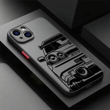 1 件个性化哑光磨砂手机壳，赛车涂鸦设计，适用于 16、15 Pro Max、14 Plus 等。这款高品质硅胶保护壳提供出色保护。防水防震防摔防刮 - 黑色 - 查看 4