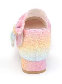 Girls' Leather Shoes, New Fashion Korean Style High Heel Colorful Glitter Princess Shoes