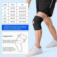 Adjustable V-Shaped Cross Straps And 4-Spring Side Stabilizers Breathable Black Knee Support Provides Stability With Compression And Relaxation - Multicolor - View 2