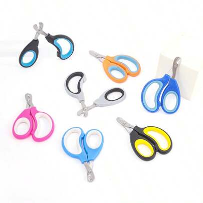 Premium Pet Nail Clippers, Comfortable Grip, Guard, Stainless Steel, Assorted Colors, Paw Care Grooming Tool, Professional Pet Nail Trimmer: Maintain Healthy And Trimmed Nails For Dogs And Cats