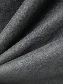 قميص رجالي فضفاض وقابل للتهوية بلون أحادي، كم قصير مع طوق مفرود، قطعة واحدة - رمادي غامق - مشاهدة 6