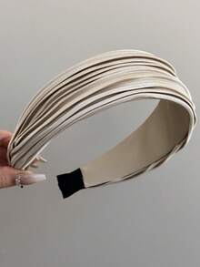 3 件女士时尚简约优雅纯色褶皱百搭头带，适合日常使用，居家、学校、海滩、工作、派对、节日、生日、返校、新年、情人节、母亲节、婚礼、音乐节、毕业典礼、发带、发箍、发饰