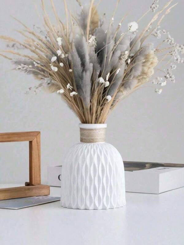 1pc, Simple And Stylish Plastic Vase, Artificial Plastic Vase - Unique Home Decor And Desk Accessories, Suitable For Home Decoration, Flower Arrangement, Home Decoration, Vase, Desktop Decoration, Autumn Home Decoration