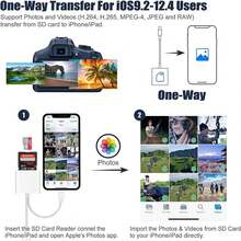 2-In-1 SD/TF Card Reader For I-Phone & USB-C - Dual Slot Memory Card Adapter With Lightning & USB-C Connectors | Plug & Play For Trail Cameras, IPad, M-AcBook & Android Devices | No Driver Needed - trắng - Xem 6