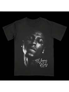 YoungBoy Never Broke Again T Shirt Kentrell DeSean Gaulden Tee American Rapper T Shirt YoungBoy Tee AI YoungBoy 2 T-Shirts Fashionable Short-Sleeved T-Shirts For Men And Women In All Seasons T-Shirts 220g - màu đen - Xem 3