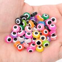 50pcs Resin Devil's Eye Flat Beads DIY Accessories