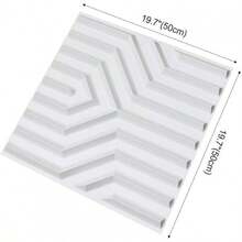Panel de pared 3D para decoración de paredes interiores, 3 metros cuadrados - Blanco - Ver 5