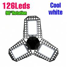 250W LED Deformable Garage Light E26/E27 UFO High Bay Lamp 3/4/5 Adjustable Panels Foldable Fan Blade AC100-277V Parking Lot Workshop Shed Hanging Lamps 220V/110V Indoor NO Flicker Eye Protection Ceiling Lights Bulb Bright Industrial Factory Shop Basements Commercial Lighting 40/60/80/100/120/150/180/200W Warm/Cool White 108/126/144/180/210/240/216/252/288leds