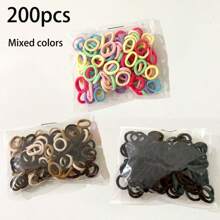 20/50/100/200 Piezas Coletero elástico básico para mujer, versión coreana negra, actualizado a alta elasticidad, de moda, multifuncional, de alta gama, temperamento elegante, coletero simple, adecuado para coleta alta de mujer, diseño de accesorio de cabello colorido, diseño de estilo multifuncional, material duradero para uso diario, regalos pensados para novias y familiares, sujetadores de coleta, bandas elásticas para el cabello, gomas para el cabello, cuerda para el cabello