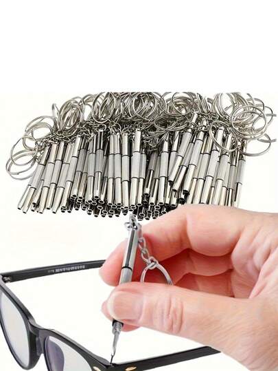 Mini tournevis pour lunettes, kit de réparation multifonctionnel 3-en-1 convenant pour la réparation des verres, des montures, des montres et l'entretien des lunettes de mode