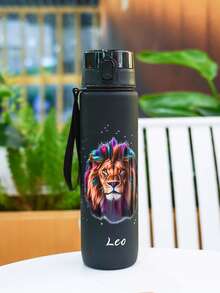 1pc 1000ml/32oz 12 Zodiac Pattern Plastic Drinking Cup, 12 Patterns Available, With Handle Strap For Easy Carrying, Leak-Proof Lid Design, Suitable For Outdoor Sports, Camping, Cycling, Great Gift Choice - Multicolor - View 17