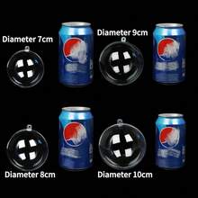 20 Large Plastic Transparent Balls, Candy Display Balls, Available In Various Sizes, Creative Decorative Balls, Decorative Hanging Balls, Suitable For Holiday Decoration, Weddings, Parties, Christmas, Etc - Multicolor - View 6