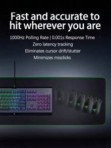 RAZER Chuột chơi game có dây DeathAdder Standard Edition Thiết kế công thái học nhẹ nhàng, công tắc cơ học, đèn RGB, theo dõi quang học có độ chính xác cao, dây dù siêu mềm màu đen - màu đen - Xem 5