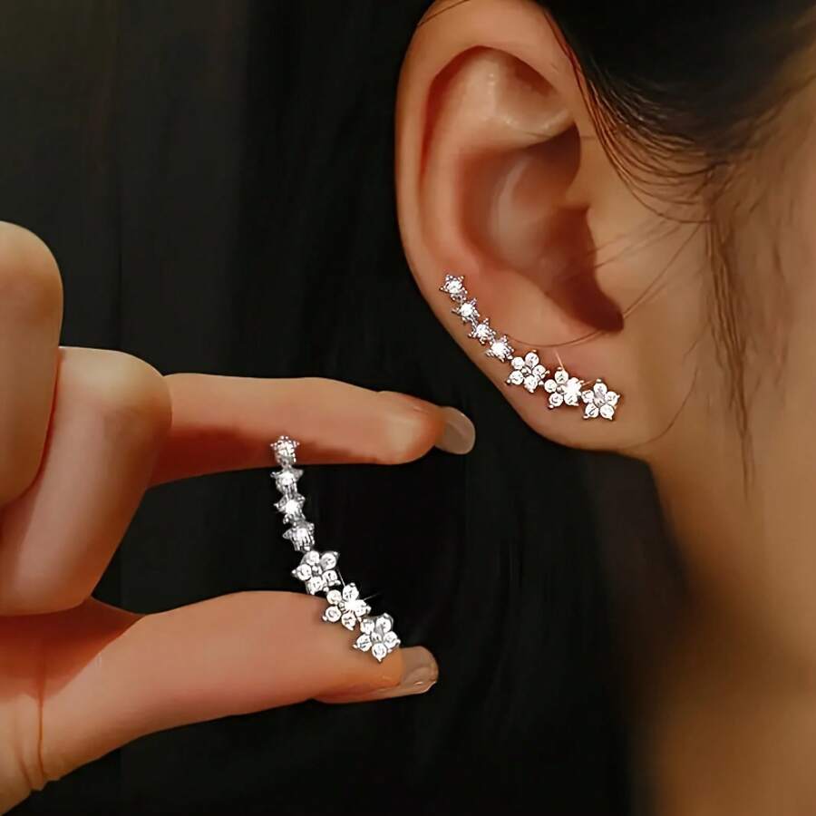 Adorable, , Sophisticated, And Exquisite Flower Earrings Suitable For Daily Wear In All Four Seasons, Perfect As Gifts - F - 查看 1