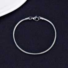 Silver Stainless Steel Rat Tail Necklace And Bracelet Cord Kit - Silver - View 4