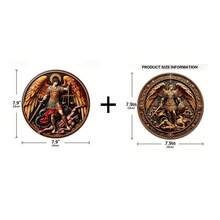 1 Piece, Vintage Style St. Michael's Archangel Wooden Welcome Sign, 2D Multi-Purpose Wall Decoration, Suitable For Front Doors And Porches, Perfect For New Home Gifts And Art Wreath Center Decoration,Home Decor ,Room Decor,Wall Decor Birthday Graduation - Multicolor - View 8