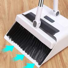1 件 180 度旋转扫帚簸箕刷，带灵活手柄 - 非常适合客厅、卧室和天花板除尘，轻巧便携，卧室清洁必需品|现代扫帚设计|轻便扫帚+簸箕+地板刷