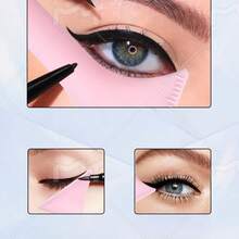 2025新款硅胶眼线眉毛修剪模具，眼线笔辅助工具，可重复使用的多功能眼妆套装，适用于女士眼线笔、眉毛、唇线，性价比高的化妆工具，价格实惠，情人节礼物，旅行必备，房间装饰，情人节礼物，便宜好物，房间装饰，1美元商品，度假必备，女士礼物，卧室装饰，情人节，99美分 - 粉色 - 查看 4