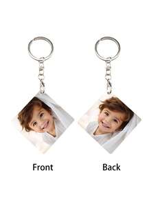 1pc Customized Metal Keychain, Heat Transfer Printed Photo & Text Double-Sided Round Metal Keychain, Graduation/Anniversary Gift Suitable For Mom, Dad, Family, Friends, Classmates, Roommates, Best For Holidays,Trinkets - Multicolor - View 17