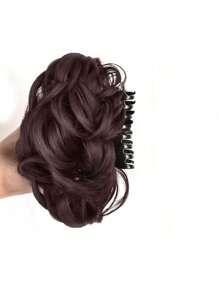 1 szt. damska spinka do włosów z warkoczy z syntetycznych włókien, wysoka spinka do warkoczy z koroną, spinka do baków, puszysty upięty kok, swobodna spinka do włosów z syntetycznych włókien, odpowiednia na każdą porę roku, jesień i zimę, akcesoria do włosów dla kobiet, stroje wakacyjne
