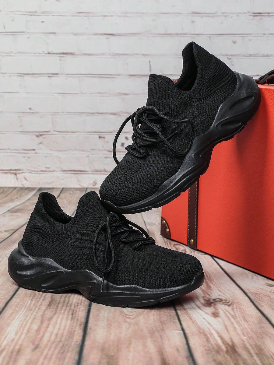 Zapatos casuales de slip-on negros versátiles, convenientes, con ajuste preciso, cómodos, suaves, transpirables, adecuados para vacaciones, exteriores, fitness, transporte, uso casual, tenis para hombres