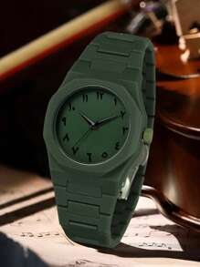 1 件男士时尚休闲个性化表盘石英表适合日常佩戴或节日礼物 - 均碼 - 查看 13