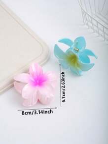 6 peças de garras de cabelo estilo boêmio doce de 8 cm, cor de gelatina, com margaridas, grampos de cabelo minimalistas com flores frescas, adequados para uso diário casual e férias na praia, acessórios de cabelo da moda primavera/verão, grampos de garra de flores