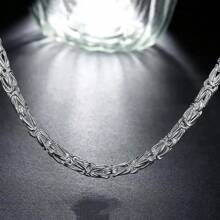 925 Sterling Silver Necklaces Charm Jewelry 20 Inches 6MM Chain Wedding Retro Faucet Men's Necklace Party Christmas Gifts