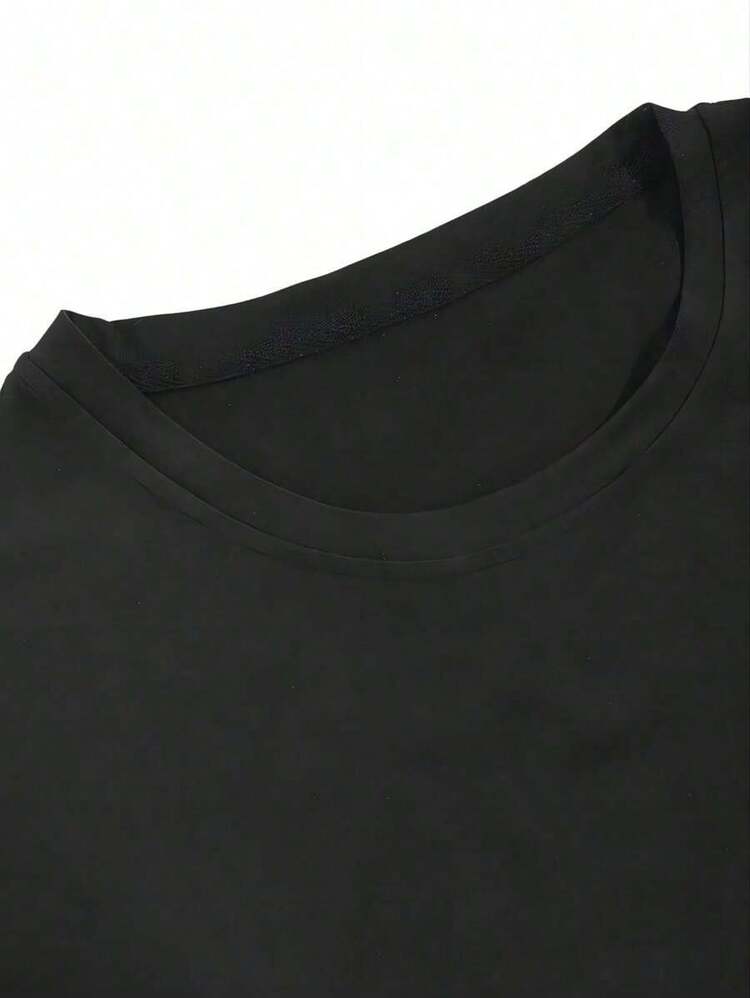 Camiseta de hombre Dream BBQ ENA, camisetas hipster de manga corta con cuello redondo, tops de verano de algodón - Negro 22 - Añade 5