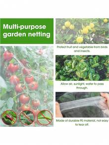 1 Pc, Garden Netting For Insect And Bird Protection - 10ft X 20ft Heavy Duty High Density Polyethylene Mesh Barrier For Fruits, Vegetables And Climbing Plants, UV Resistant And Durable Pest Control Solution For A Healthier Garden, Garden Pest Control | Mesh Design | UV Resistant Fabric, Garden Netting Plant Protection