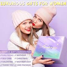 创意生日/母亲节礼篮套装，祝她早日康复，适合送给妈妈、朋友、姐妹、妻子、同事、女友、老师和其他女性（紫色） - 紫色 - 查看 3