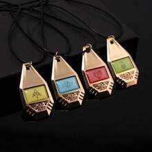 1 件动漫数码宝贝大冒险项链标签和徽章数码宝贝徽章吊坠项链数码怪兽进化系列礼物